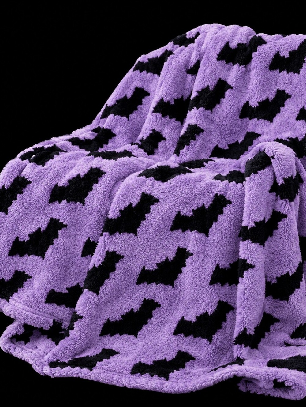 Target Bat Plush Purple Halloween Blanket , Target Bat Blanket , Fur Bat Throw
